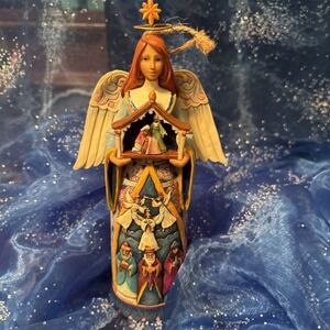 Jim Shore Angel Nativity Scene Christmas Ornament Holding‎ Stable
